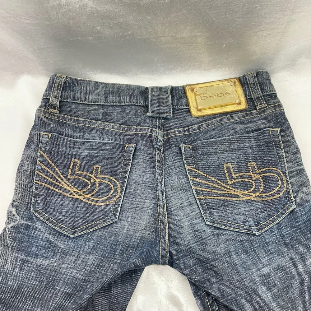 Bebe Vintage Low Rise Blue Jeans Size 27 - Picture 6 of 8